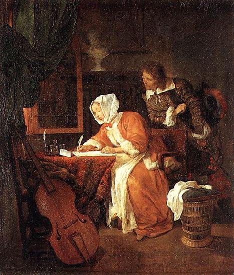 Gabriel Metsu The Letter-Writer Surprised France oil painting art